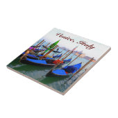 Kundengebundenes Bild der Gondeln in Venedig Fliese (Seite)