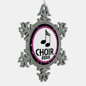 Kundengebundenes Chor-Musik-Geschenk Schneeflocken Zinn-Ornament (Links)