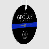 Kundengebundenes Monogramm des Winterurlaub-| Ornament (Vorderseite)