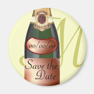 Kundengebundenes Monogramm Save the Date Magnet