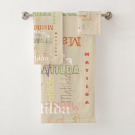 Kundengebundenes Namensbad-Tuch Set-perfekt für Badhandtuch Set
