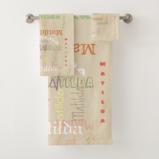 Kundengebundenes Namensbad-Tuch Set-perfekt für Badhandtuch Set (Insitu)