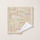 Kundengebundenes Namensbad-Tuch Set-perfekt für Badhandtuch Set (Waschlappen)