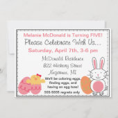 Kundengebundenes Ostern-12x18" Einladung (Rückseite)