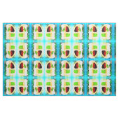 Kundengebundenes Retro Vintages Campermuster Stoff (Fat Quarter (45,7 x 55,9 cm))