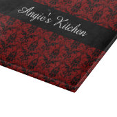 Kundengebundenes rotes und schwarzes schneidebrett (Ecke)