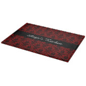 Kundengebundenes rotes und schwarzes schneidebrett (Ecke)