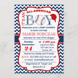 Kundengerecht alle Babyparty-Einladung Amer Bball Einladung