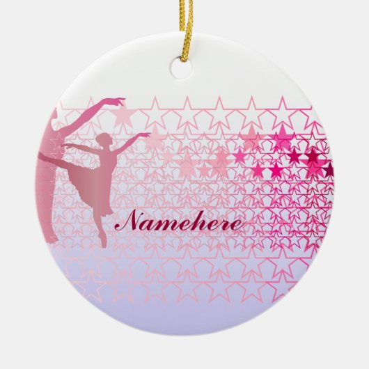Kundengerecht: Ballerina Keramik Ornament (Vorne)