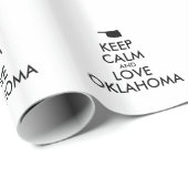 Kundengerecht BEHALTEN Sie RUHE und LIEBE OKLAHOMA Geschenkpapier (Rolleneckpunkt)