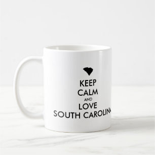 Kundengerecht BEHALTEN Sie RUHE und LIEBE SOUTH Kaffeetasse