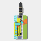 Kundengerecht, den Schulbus-Gepäckanhänger fangend Gepäckanhänger (Vorderseite vertikal)