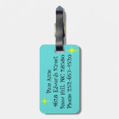 Kundengerecht, den Schulbus-Gepäckanhänger fangend Gepäckanhänger (Rückseite vertikal)