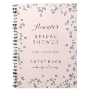 Kundengerecht erröten rosa Brautparty-Gast-Buch Notizblock
