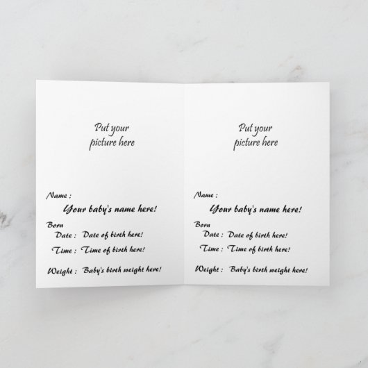 Kundengerecht "es ist Zwillinge!!" (Jungen-) Karte (Innenseite)