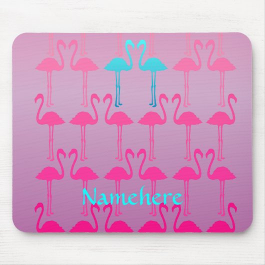 Kundengerecht: Flamingo zwei Mousepad (Vorne)