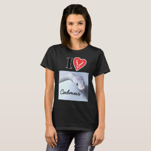 Kundengerecht "ich (Ball-Pythonschlange-Herz) T-Shirt