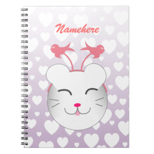 Kundengerecht: Kawaii Alfie Miezekatze Notizblock
