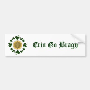 KUNDENGERECHT! Kleeblätter - Goldirischer Celtic Autoaufkleber