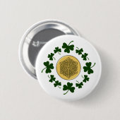 KUNDENGERECHT!  Kleeblätter - Goldirischer Celtic Button (Vorne & Hinten)