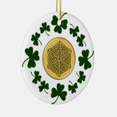 KUNDENGERECHT!  Kleeblätter - Goldirischer Celtic Keramikornament (Rechts)