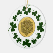 KUNDENGERECHT!  Kleeblätter - Goldirischer Celtic Keramikornament (Links)