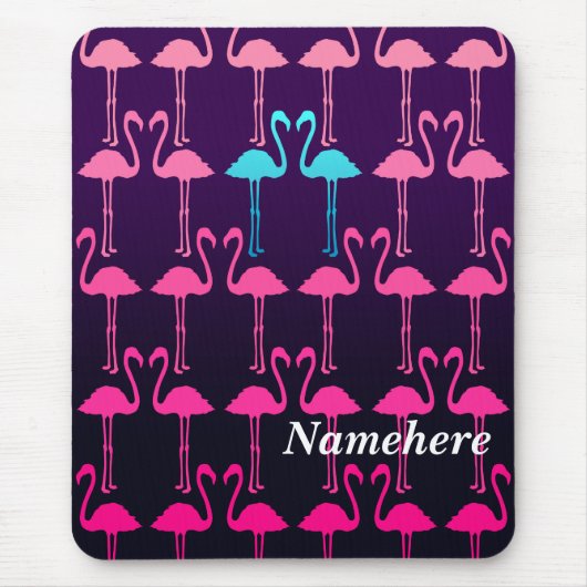 Kundengerecht: Rosa Flamingo Mousepad (Vorne)
