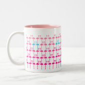 Kundengerecht: Rosa Flamingo Zweifarbige Tasse (Links)
