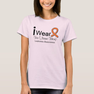 Kundengerecht trage ich Leukämie-Band T-Shirt