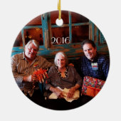 Kundengerechte 2 versahen Weihnachtsverzierung Keramik Ornament (Hinten)