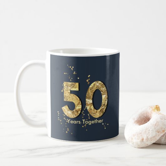 Kundengerechte 50 Jahre zusammen Kaffeetasse (Mit Donut)