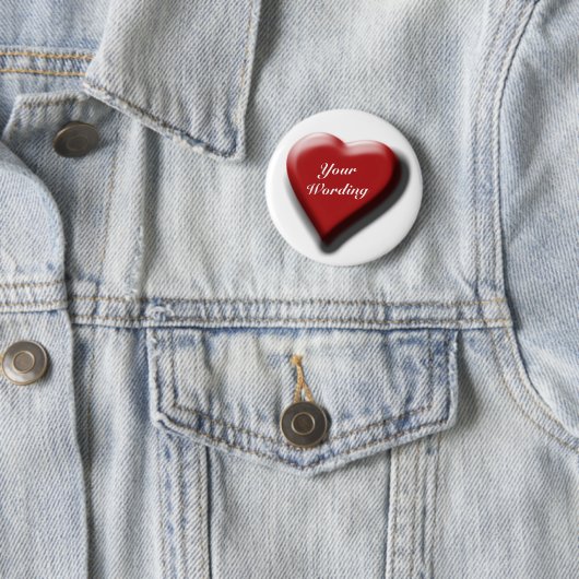 Kundengerechte Abzeichen des roten Herz-Singles Button (Beispiel)