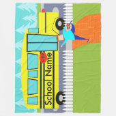 Kundengerechte anziehende Schulbus-Fleece-Decke Fleecedecke (Vorderseite)