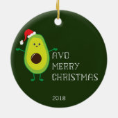 Kundengerechte Avo frohe Weihnachten Keramik Ornament (Hinten)