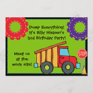 Kundengerechte Bau-Geburtstags-12x18 Einladung