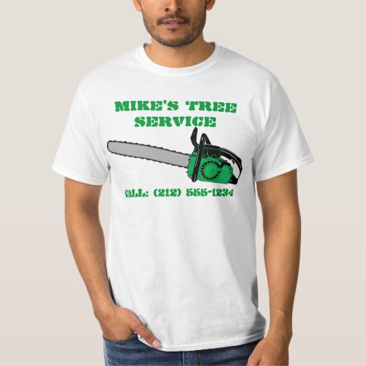 KUNDENGERECHTE Baum-Service-T - Shirts (Vorderseite)