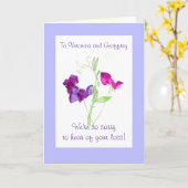 Kundengerechte Beileids-Karte - Platterbsen Karte (Gelbe Blume)