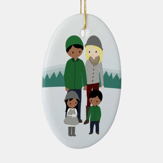 Kundengerechte Bi-Rassische Keramik Ornament (Rechts)