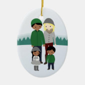 Kundengerechte Bi-Rassische Keramik Ornament (Vorne)