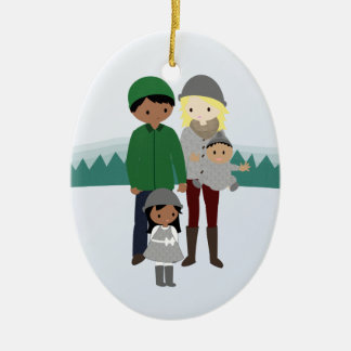 Kundengerechte Bi-Rassische Keramik Ornament