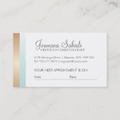 Kundengerechte Bio Skincare Geschäfts-Karten Terminkarte (Rückseite)