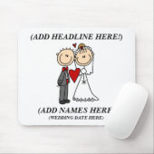 Kundengerechte Braut und Bräutigam Mousepad (Mit Mouse)