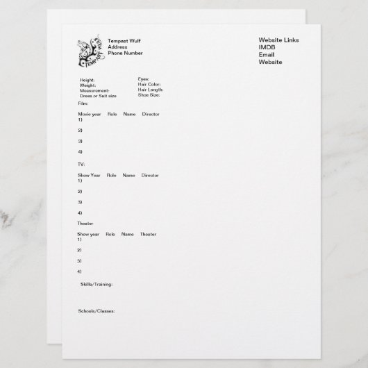 Kundengerechte Briefkopf (Vorne/Hinten)