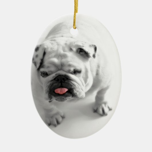 Kundengerechte Bulldogge Keramik Ornament (Vorne)
