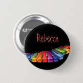 Kundengerechte bunte Klavier-Schlüssel Button (Vorne & Hinten)