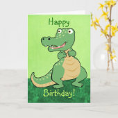 Kundengerechte Cartoon-Krokodil-Karte Karte (Gelbe Blume)
