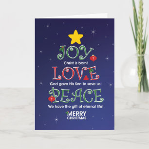 Kundengerechte ChristmasCard Freude-Liebe und Feiertagskarte