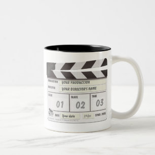 Kundengerechte Clapperboard Tasse