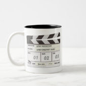 Kundengerechte Clapperboard Tasse (Links)