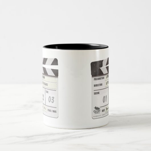 Kundengerechte Clapperboard Tasse (Mittel)